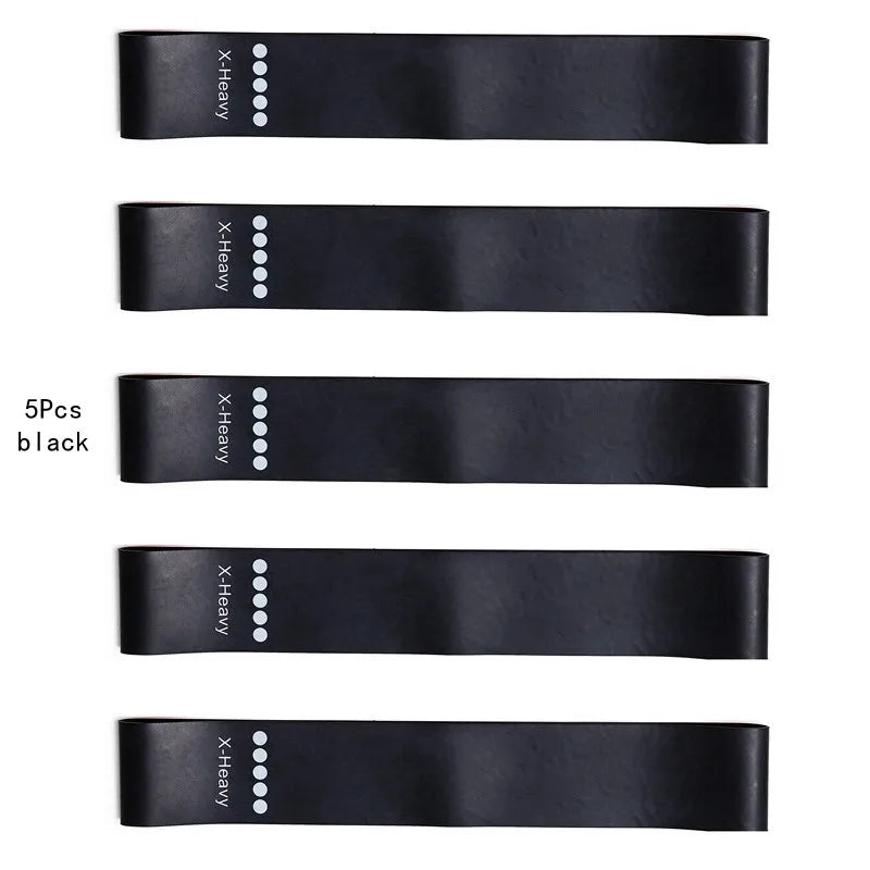 5Pcs/Set Yoga Resistance Rubber Bands Bodybuilding Elastic Bands Pilates Exercise Workout Bands Expander Belt Fitness Equipment